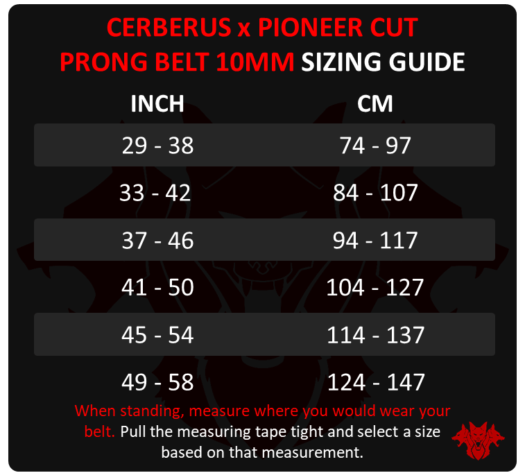 CERBERUS X Pioneer Cut Powerlifting Belt (10mm)