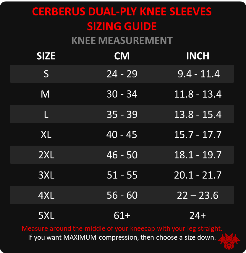 Dual-ply knee sleeves - Cerberus-strength